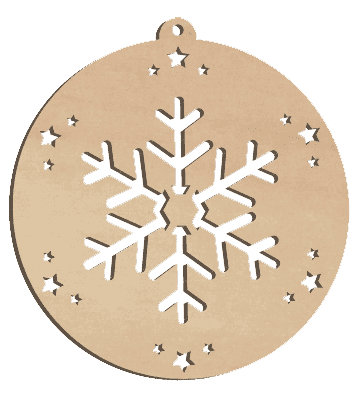 Decorazioni in legno – Natural Bio Christmas Ball - Cristallo.