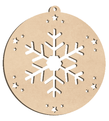 Decorazioni in legno – Natural Bio Christmas Ball - Cristallo 2.